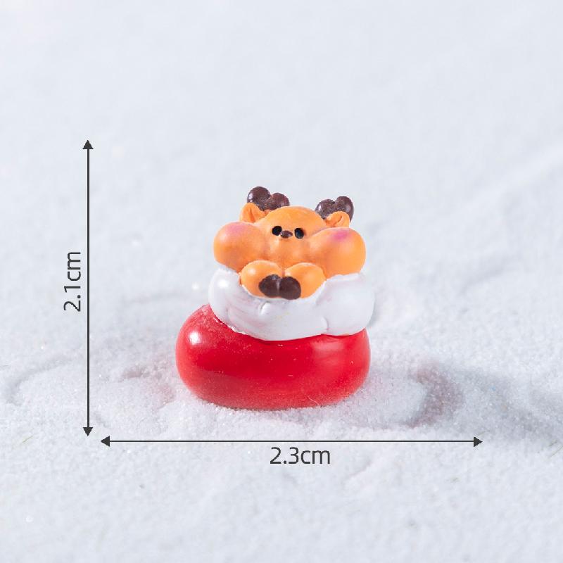 微景观创意圣诞小麋鹿雪地造景 DIY装饰品配件迷你车载桌面小摆件