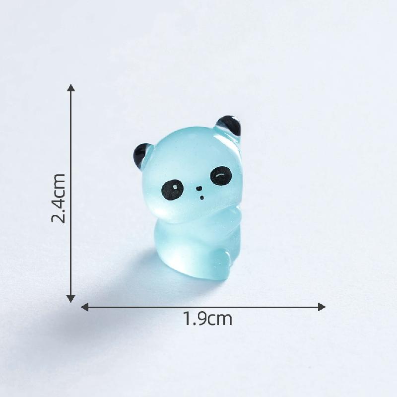Tiểu cảnh gấu trúc phát sáng DIY, phụ kiện tiểu cảnh mini garden resin bàn cute đáng yêu (ZC-1350)