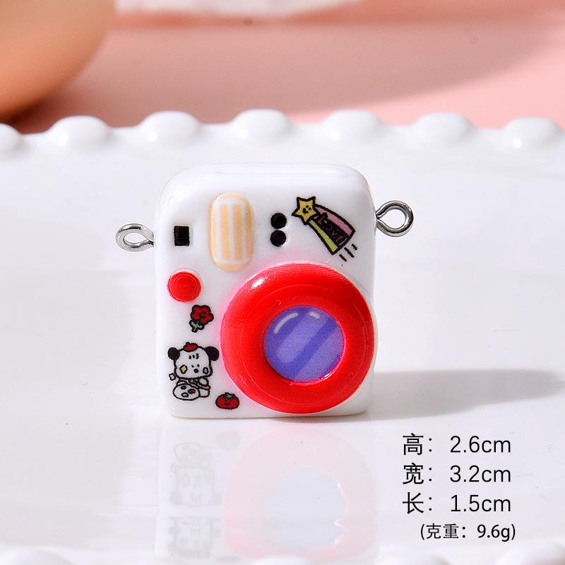 Máy ảnh động vật macaron resin, phụ kiện DIY, mô hình mini (NX-610)