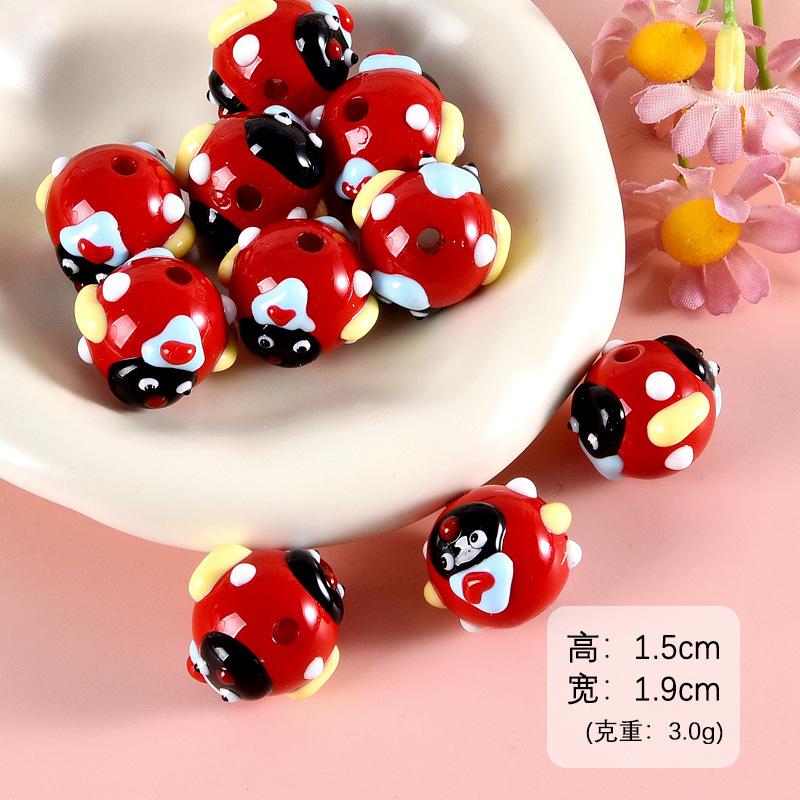Hạt vẽ tay hoạt hình DIY, hạt xâu vòng (NX-693)