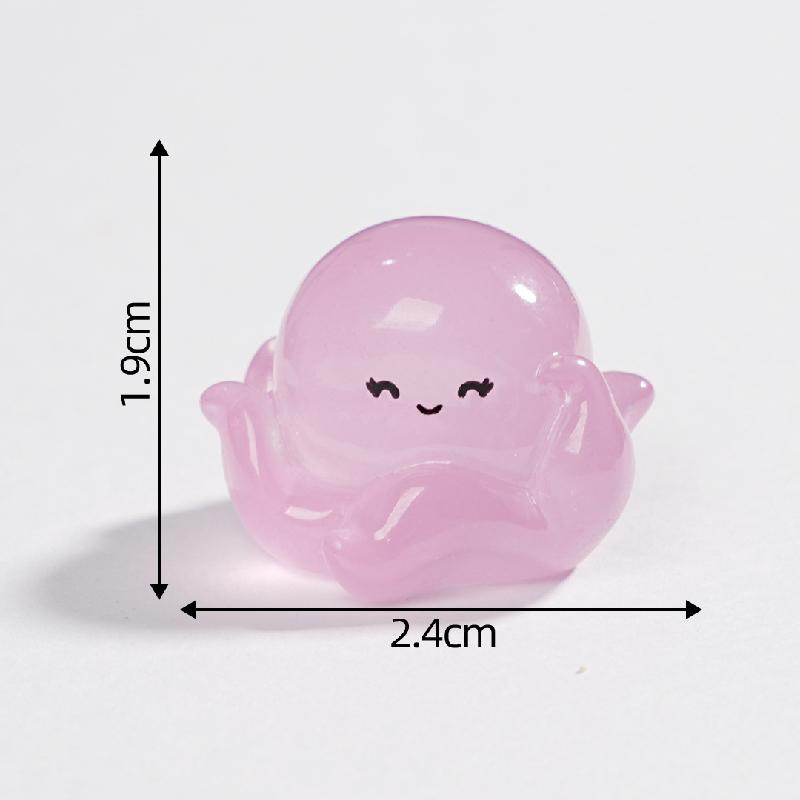 Tiểu cảnh bạch tuộc phát sáng DIY, phụ kiện tiểu cảnh mini resin fish tank garden treo bàn cute (ZC-1458)