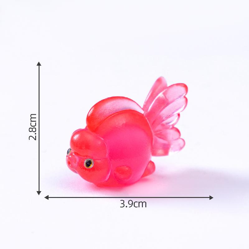 Tiểu cảnh cá chép may mắn phát sáng, biển DIY, phụ kiện bàn tiểu cảnh mini (ZC-747)