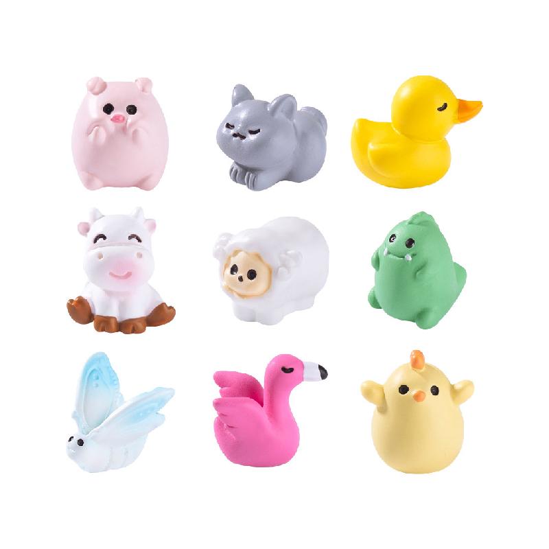 微景观创意迷你小猪小猫动物萌粒 DIY装饰配件迷你车载桌面小摆件