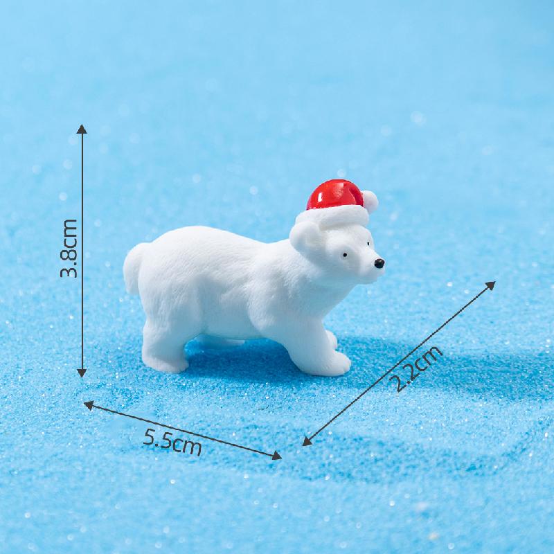Gấu Bắc Cực móc khóa trang trí tiểu cảnh Noel đáng yêu (ZC-632)