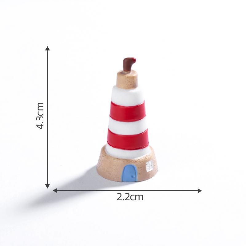 Đèn hải đăng, bãi biển Địa Trung Hải mini DIY, phụ kiện bàn tiểu cảnh sáng tạo (ZC-78)