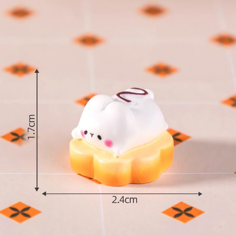 Tiểu cảnh bánh quy thỏ DIY, phụ kiện tiểu cảnh mini cream glue thu nhỏ đáng yêu (ZC-1118)