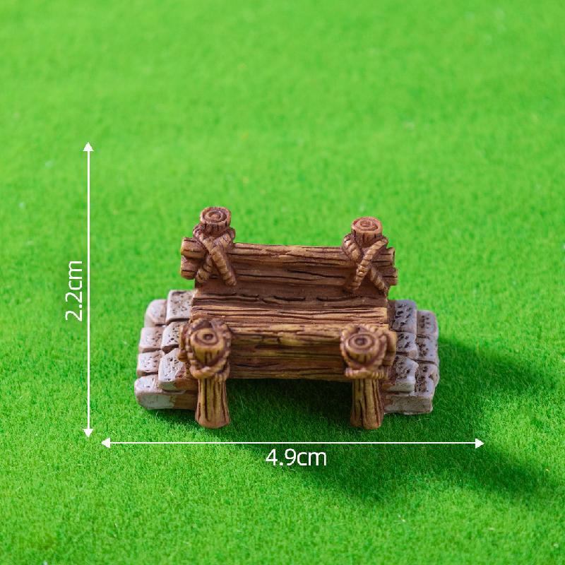 Tiểu cảnh cầu gỗ, hàng rào, sân vườn DIY, phụ kiện bàn mini tiểu cảnh thu nhỏ (ZC-173)