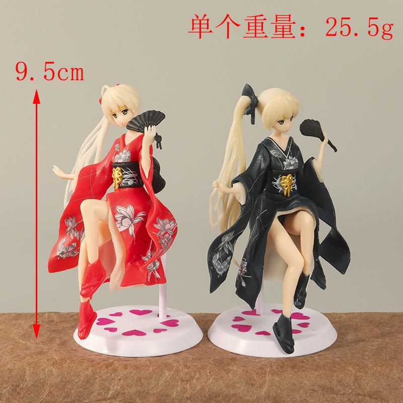 3 đồ chơi nhân vật tay làm đồ tranh anime, cô gái quỷ và đồ chơi để trang trí. ZZ-99