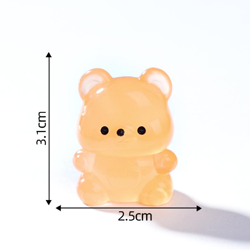 Tiểu cảnh gấu phát sáng DIY, phụ kiện tiểu cảnh mini treo bàn đáng yêu, cute (ZC-1125)