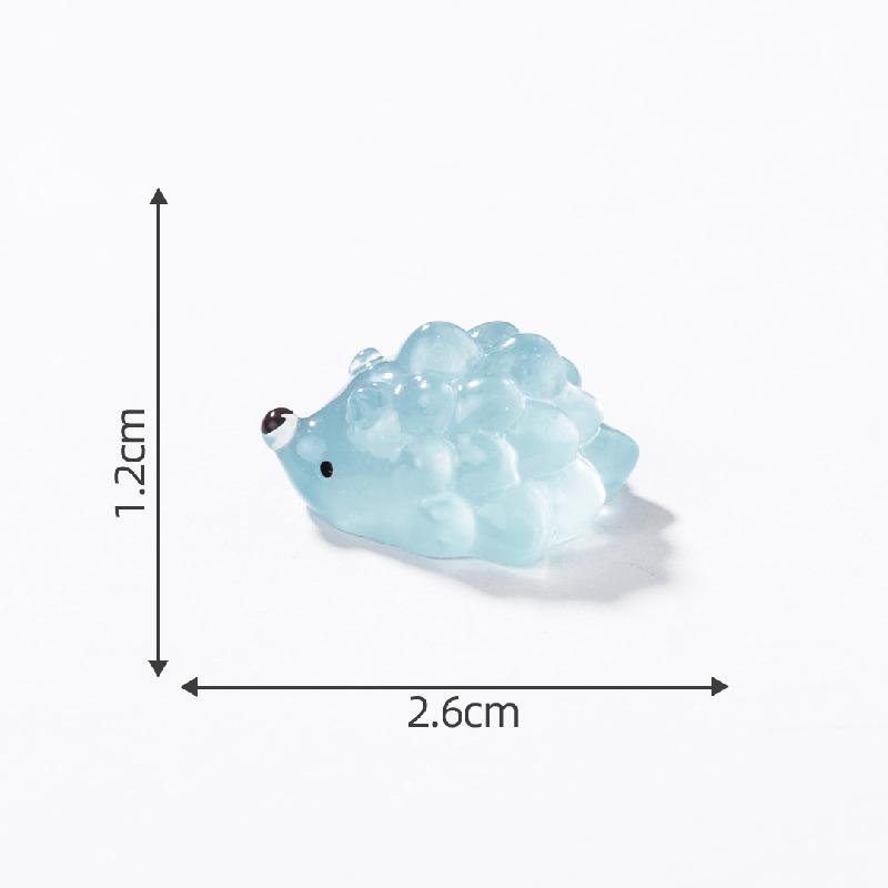Tiểu cảnh nhím phát sáng DIY, phụ kiện tiểu cảnh mini resin treo bàn garden đáng yêu cute (ZC-1455)