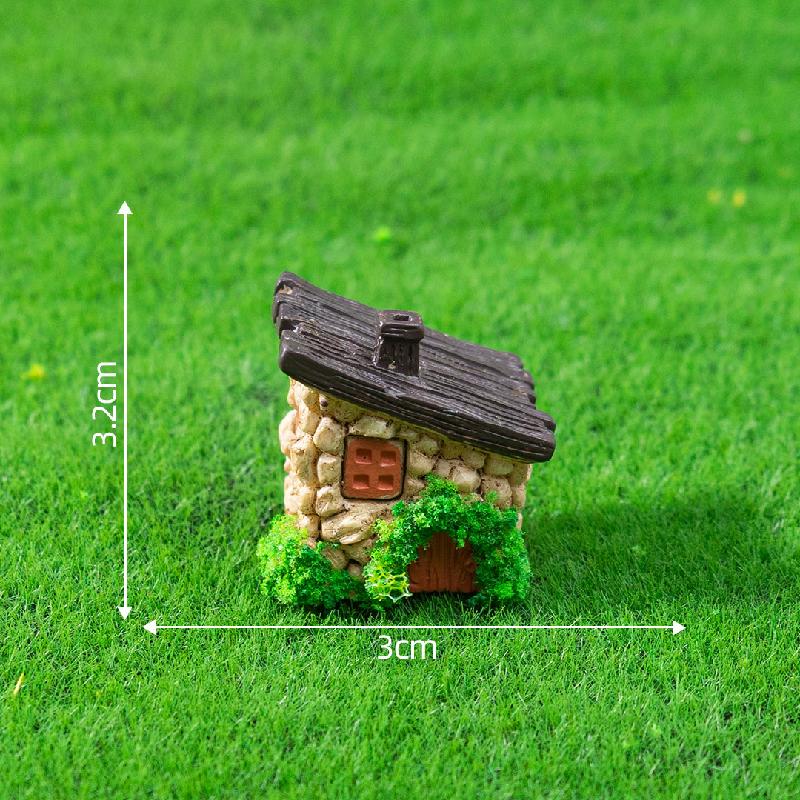 Gốc cây, ghế gỗ, viên gạch sân vườn mini DIY, phụ kiện tiểu cảnh sáng tạo bàn (ZC-33)