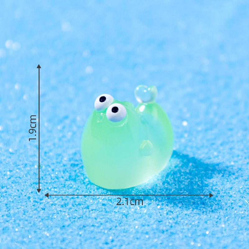 Tiểu cảnh cá mập tròn phát sáng DIY, phụ kiện tiểu cảnh mini resin bàn garden đáng yêu (ZC-1408)