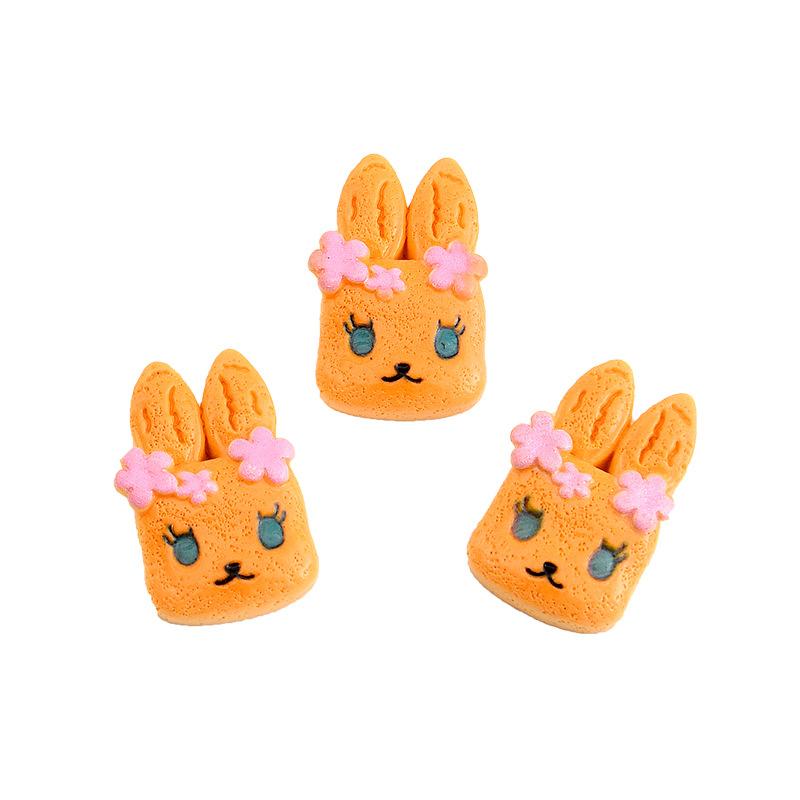 Bánh caramel thỏ resin, food mini, phụ kiện DIY (NX-623)