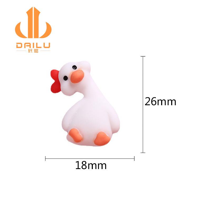 Charm vịt nghiêng đầu DIY trang trí vỏ điện thoại (FF-512)