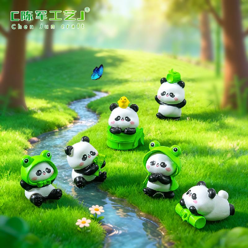 Phụ Kiện Tiểu Cảnh Ếch Và Gấu Trúc Mini Dễ Thương (PK-293)