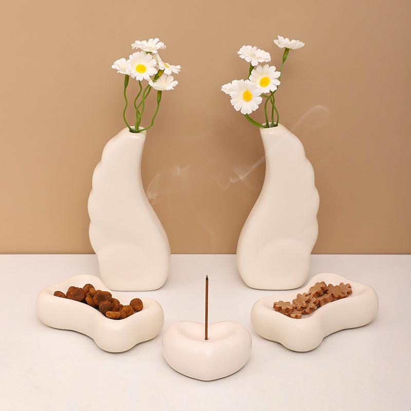 Chậu Cây Resin Bộ hũ tro cốt thú cưng bằng gốm, hũ tưởng niệm chó mèo, đồ tang lễ và hỏa táng thú cưng (RG-55)