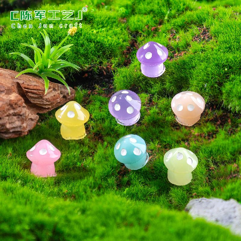 Phụ Kiện Tiểu Cảnh Nấm phát sáng bảy màu trang trí chậu cây rêu DIY (ZC-920)