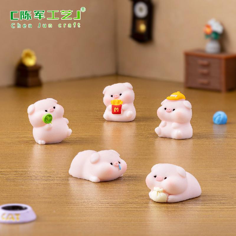 Phụ Kiện Tiểu Cảnh Heo Hồng Hoạt Hình Mini (PK-674)
