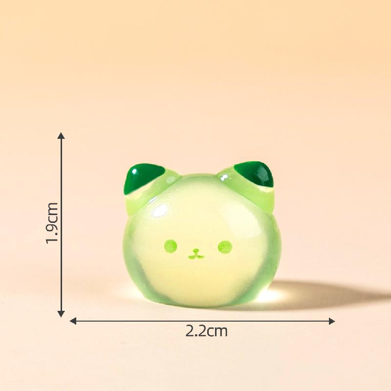 Tiểu cảnh mèo & thỏ phát sáng DIY, phụ kiện tiểu cảnh mini resin garden treo bàn đáng yêu cute (ZC-1466)