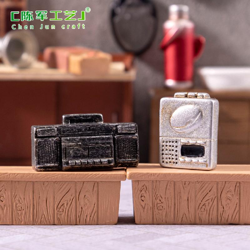 Phụ Kiện Tiểu Cảnh 微景观创意怀旧复古电视机家具娃娃屋 DIY装饰配件微缩迷你小摆件