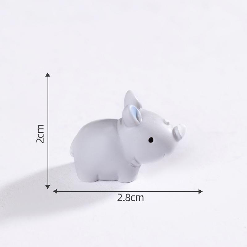 Tiểu cảnh ếch cá sấu tê giác DIY, phụ kiện tiểu cảnh mini bàn đáng yêu, cute (ZC-906)