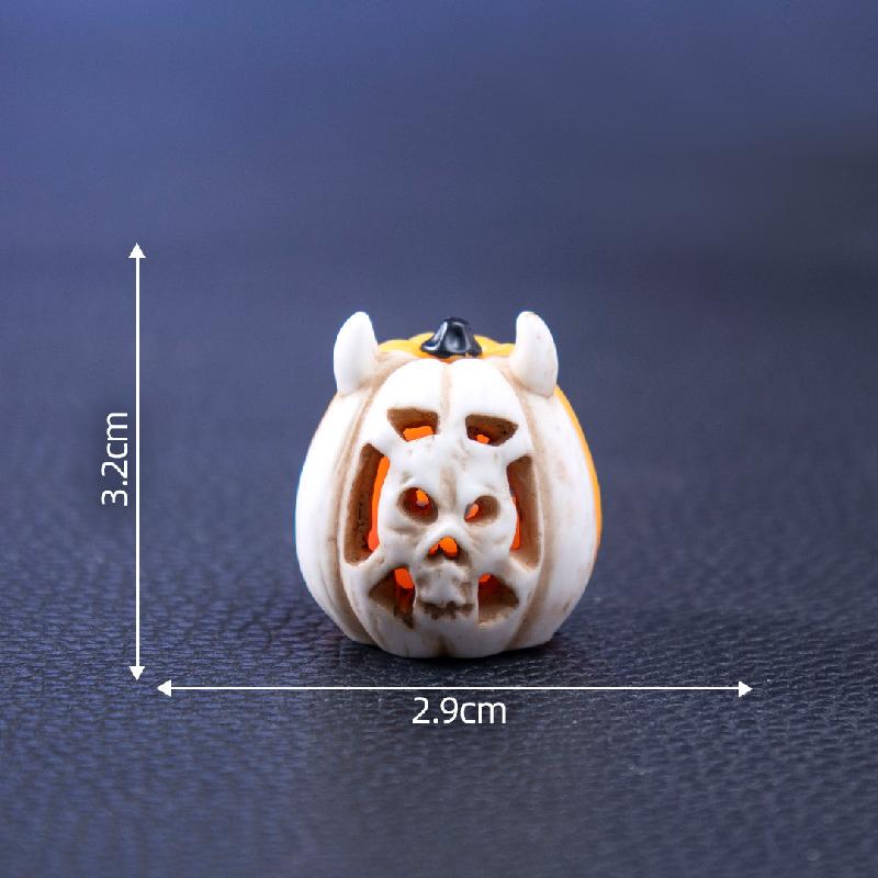 Cặp xương sọ Halloween, tiểu cảnh DIY, phụ kiện bàn mini đáng yêu (ZC-97)