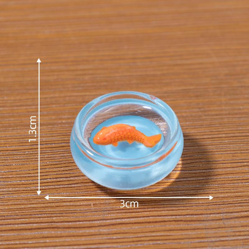 Mèo con nghịch nước đáng yêu, búp bê DIY, phụ kiện trang trí bàn tiểu cảnh mini (ZC-53)