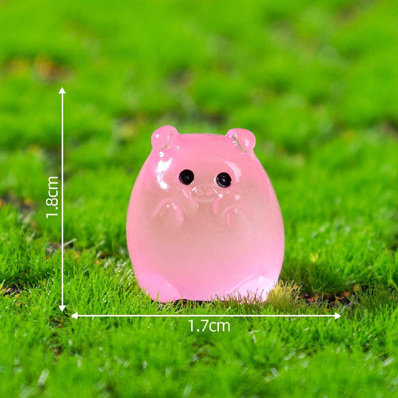 Tiểu cảnh mèo & thỏ phát sáng DIY, phụ kiện tiểu cảnh mini resin treo bàn garden đáng yêu cute (ZC-1439)