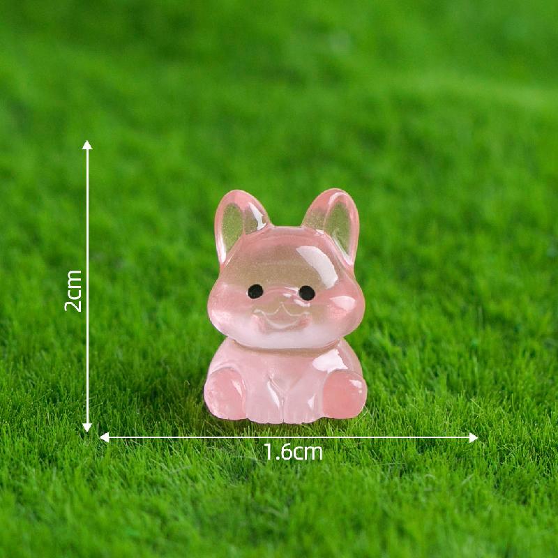 Tiểu cảnh chó Pug phát sáng DIY, phụ kiện tiểu cảnh mini bàn treo garden cute (ZC-1100)