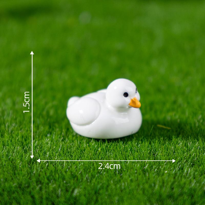 Tiểu cảnh vịt tròn trắng, sân vườn DIY, phụ kiện bàn tiểu cảnh mini đáng yêu (ZC-658)