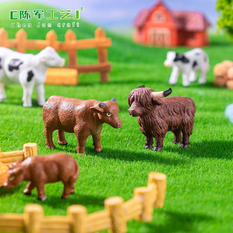 Phụ Kiện Tiểu Cảnh 微景观创意写实牛园艺造景DIY装饰品配件迷你小摆件