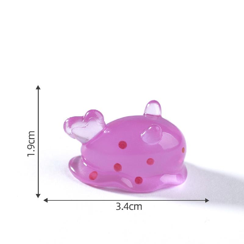 Tiểu cảnh thỏ biển & bãi cát phát sáng DIY, phụ kiện tiểu cảnh mini resin garden treo bàn cute (ZC-1460)