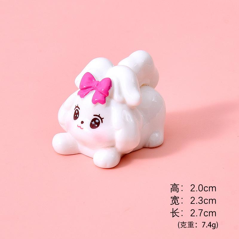 Chó nơ resin mini, phụ kiện DIY, tiểu cảnh, bàn làm việc (NX-602)