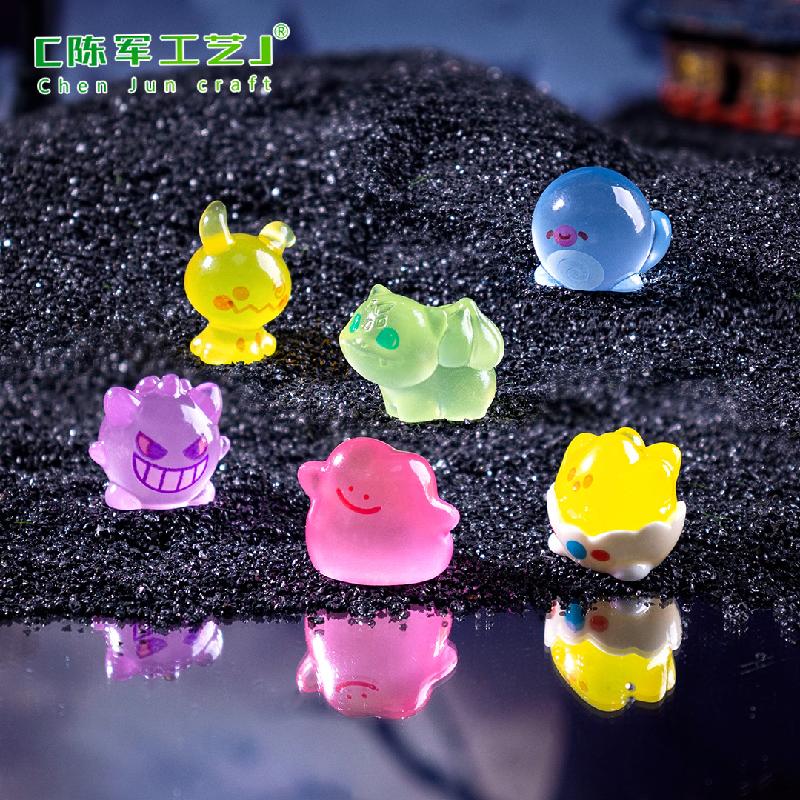 Phụ Kiện Tiểu Cảnh 跨境新品微景观创意夜光小精灵万圣节造景 DIY装饰配件迷你小摆件