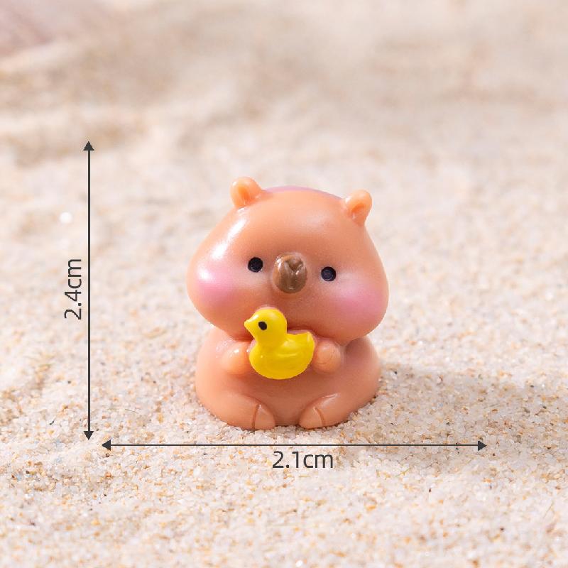 Tiểu cảnh capybara DIY, phụ kiện tiểu cảnh mini xe bàn treo đáng yêu, cute (ZC-1036)
