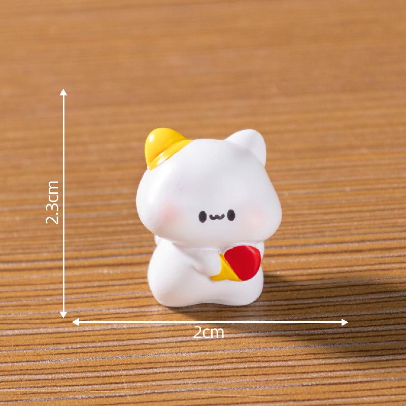 微景观创意运动会乒乓球小动物公仔 DIY装饰品配件微缩场景小摆件