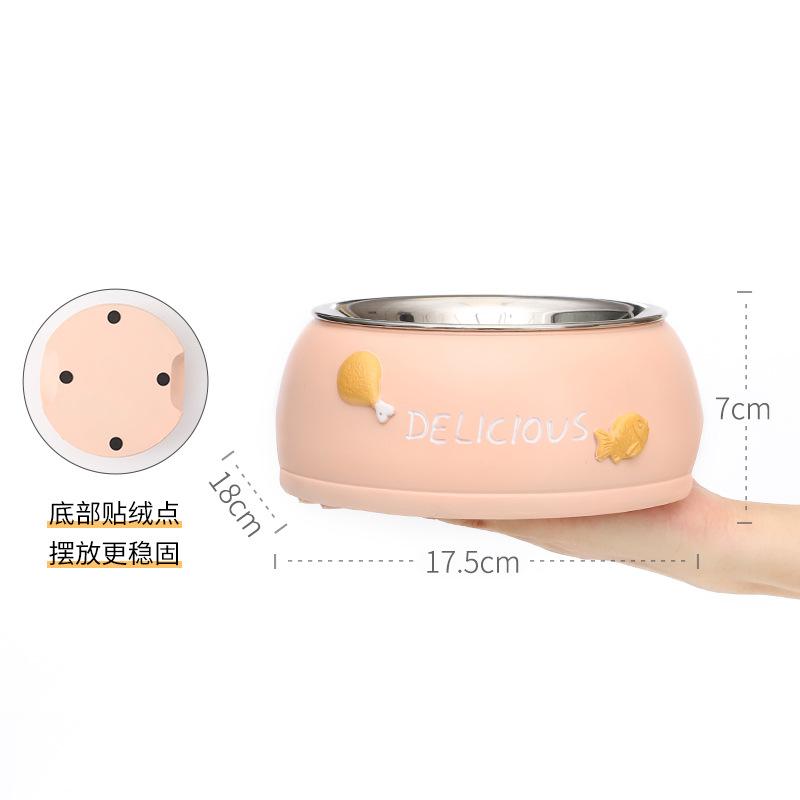 Chậu Cây Resin Bát ăn uống cho thú cưng bằng inox, bát mèo chống đổ, chống trượt, phụ kiện nuôi thú cưng (RG-256)