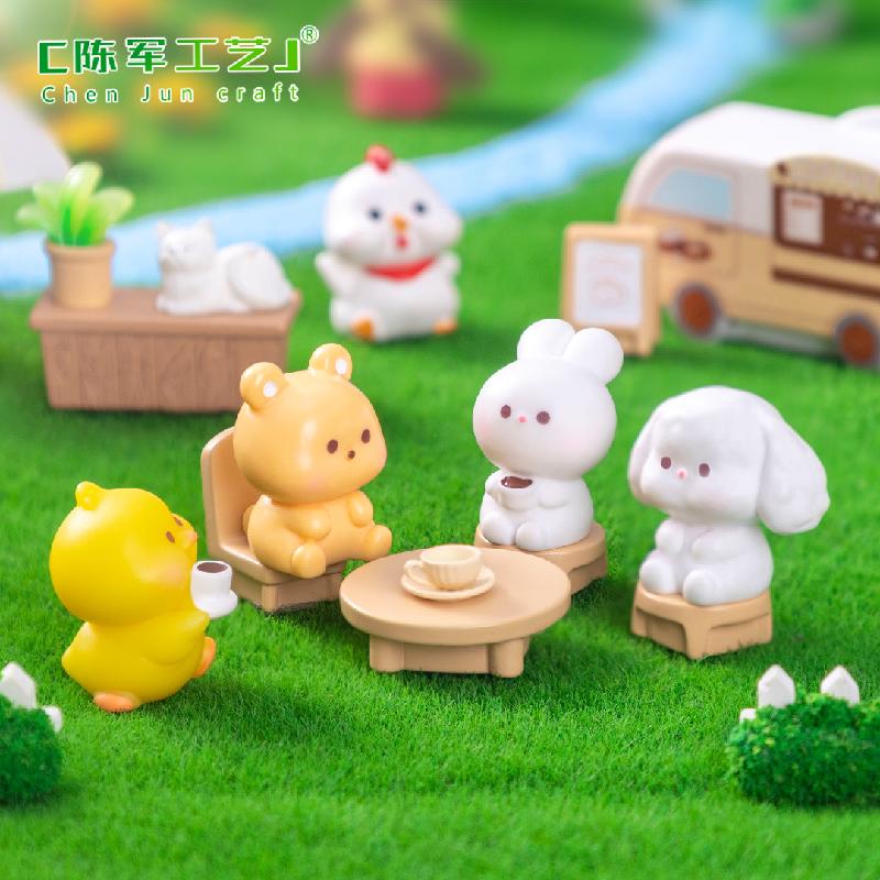 Phụ Kiện Tiểu Cảnh 苔藓微景观创意可爱小动物园艺造景DIY装饰品配件迷你桌面小摆件