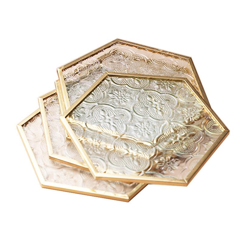 Đế ly kính viền đồng phong cách Bắc Âu (DG-79)