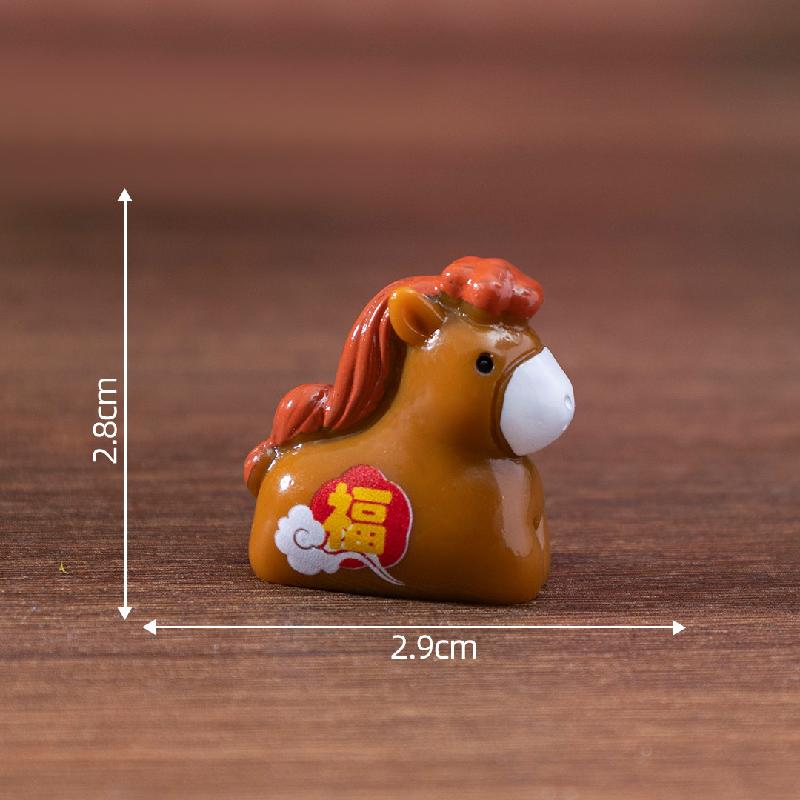 Tiểu cảnh ngựa may mắn Tết, túi lộc, búp bê DIY, phụ kiện bàn tiểu cảnh mini (ZC-729)