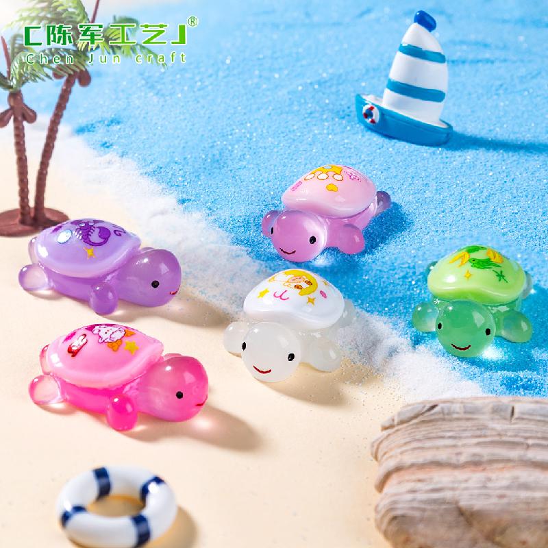 Phụ Kiện Tiểu Cảnh 微景观创意夜光十二星座小乌龟公仔盲袋 DIY装饰品配件迷你小摆件