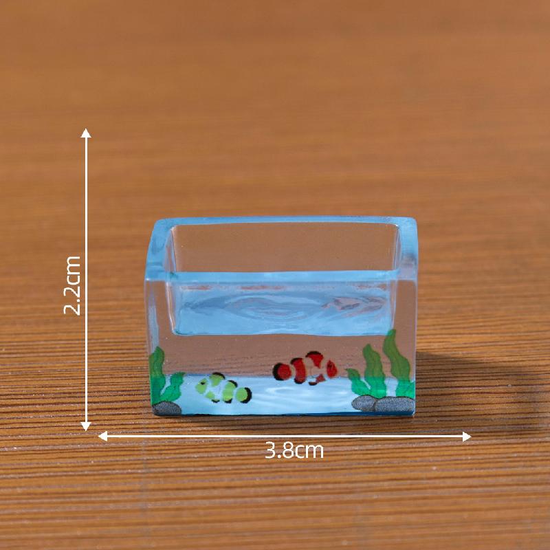 Mèo con nghịch nước đáng yêu, búp bê DIY, phụ kiện trang trí bàn tiểu cảnh mini (ZC-53)