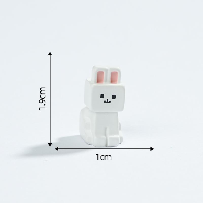 Tiểu cảnh hình vuông hồng hạc & ếch DIY, phụ kiện tiểu cảnh mini resin garden treo bàn cute (ZC-1465)