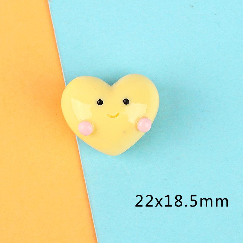 胖嘟嘟立体亮面爱心树脂配件手机壳发饰奶油胶发夹手工材料厂家