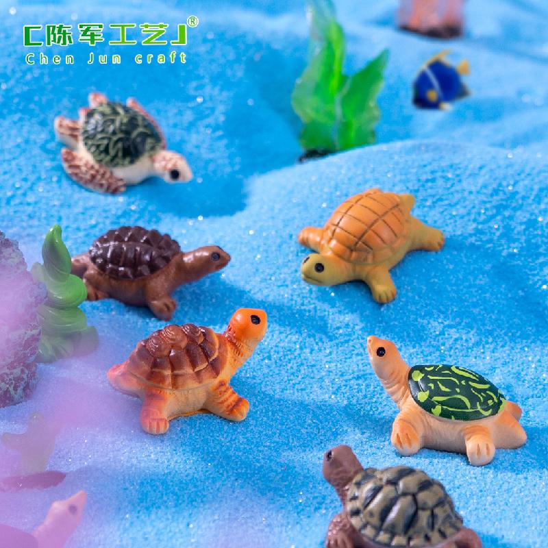 Phụ Kiện Tiểu Cảnh 微景观创意仿真海龟小乌龟海洋动物 鱼缸造景DIY装饰品配件小摆件