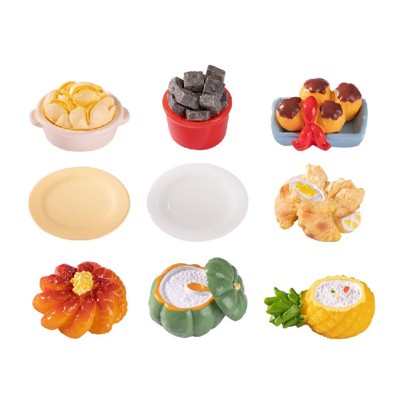 Tiểu cảnh đồ ăn giả: đậu thối, tôm DIY, phụ kiện bàn tiểu cảnh mini (ZC-653)