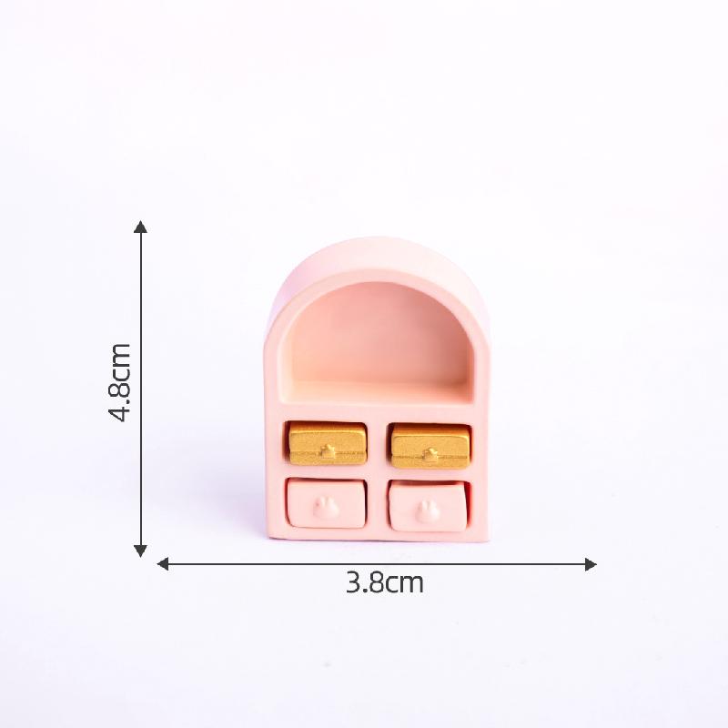 Tiểu cảnh sofa phòng khách màu hồng, búp bê DIY, phụ kiện bàn tiểu cảnh mini đáng yêu (ZC-205)