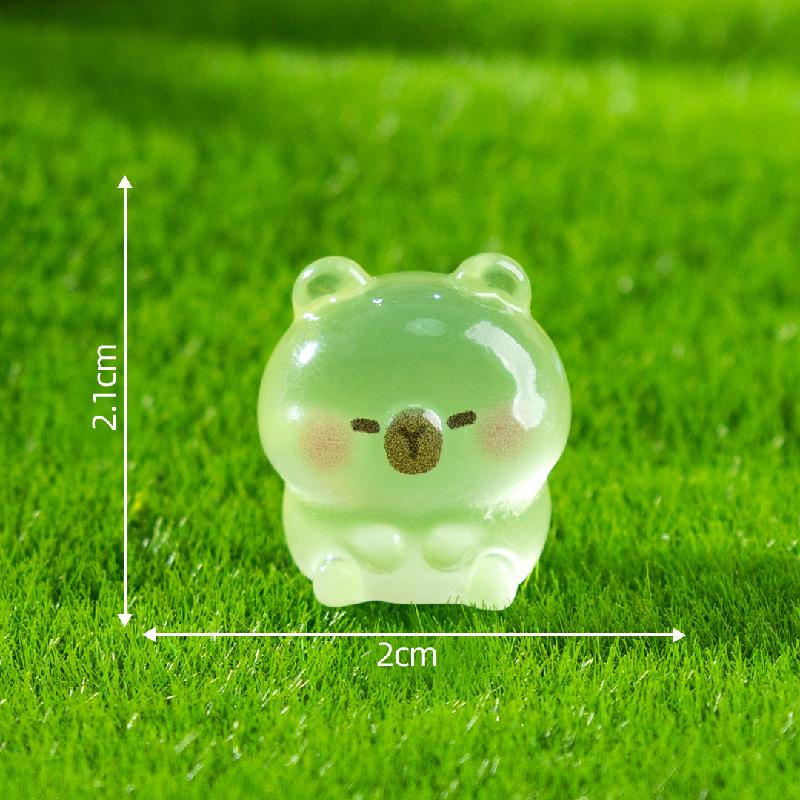 Tiểu cảnh capybara phát sáng DIY, phụ kiện tiểu cảnh mini bàn garden cute (ZC-1122)