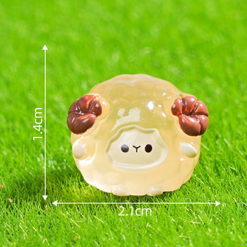 Tiểu cảnh cừu nhỏ phát sáng DIY, phụ kiện tiểu cảnh mini bàn treo garden đáng yêu (ZC-1131)
