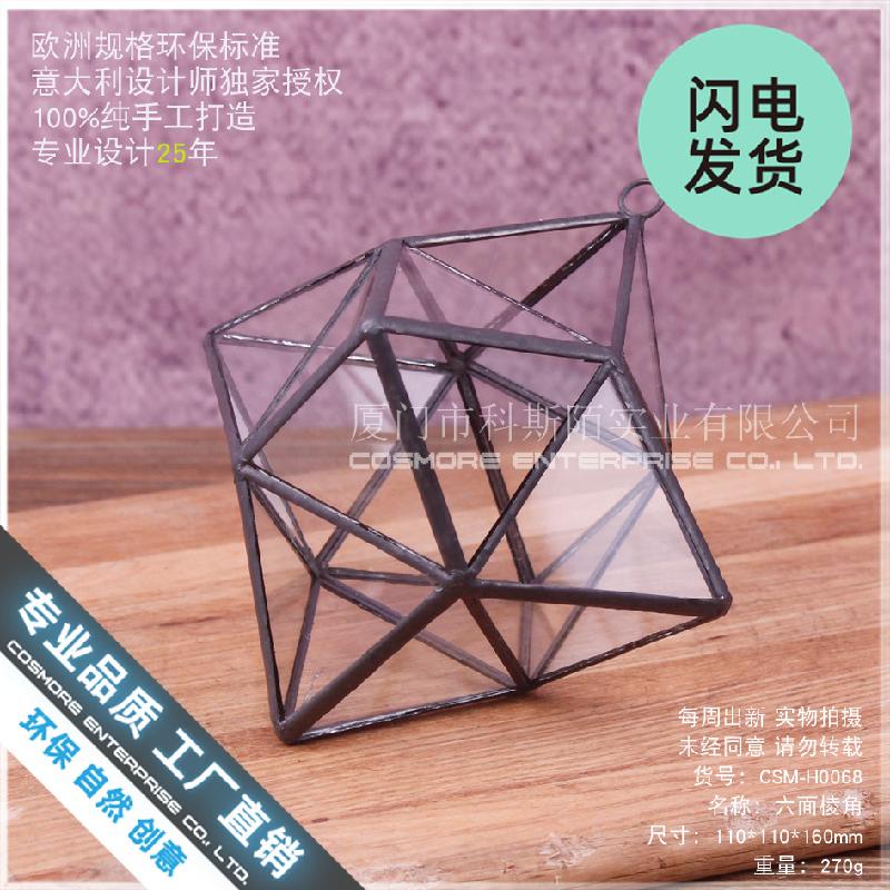 Chậu Đa Giác Nhà kính 6 góc cạnh, bình sinh thái (DG-195)